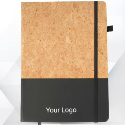 Custom Premium Cork Cover Executive Notebook with Pen Holder