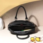 Personalised Premium Leather Executive Laptop Bag - Image 4