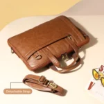 Personalised Premium Leather Executive Laptop Bag