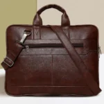 Personalised Premium Leather Executive Laptop Bag - Image 2