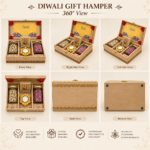 Premium Wooden Diwali Gift Hamper with Rose Almonds, Masala Cashews & Lord Ganesha Idol. - Image 3